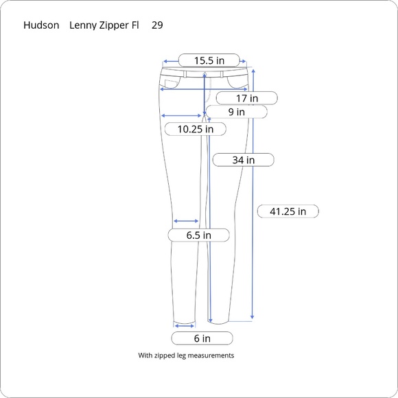 Hudson Lenny Zipper Skinny and Flare Jeans - Picture 7 of 8